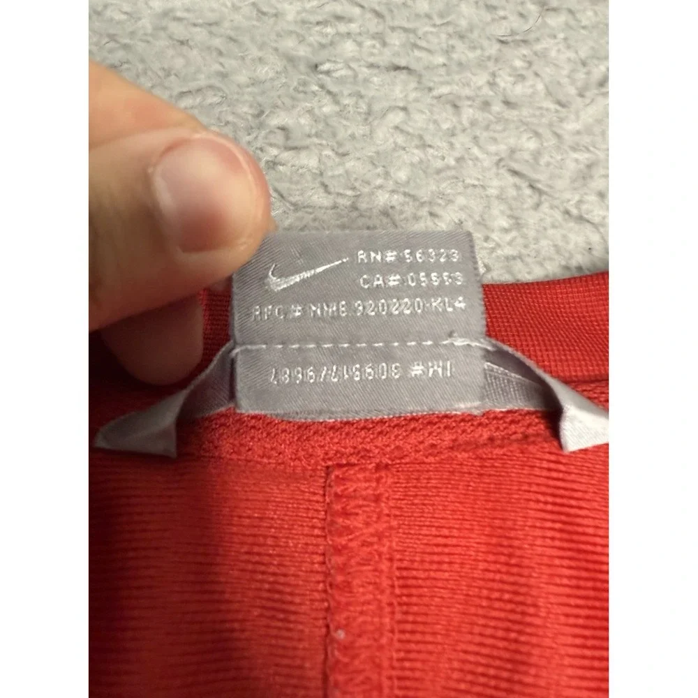 Vintage Y2K Nike Soccer Plain Shirt‎ Mens Large Red Athleisure Performance